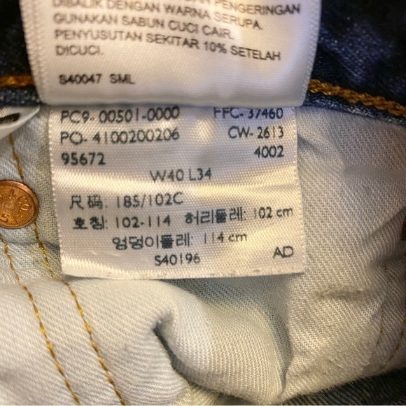 Levi’s 501XX 40x34 Tag Size Original Shrink To Fit Jeans (Actual 37x30.5) 2013 - Picture 10 of 13